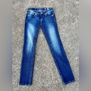 Miss Me Dark Blue Girls Size 14 Skinny Jeans